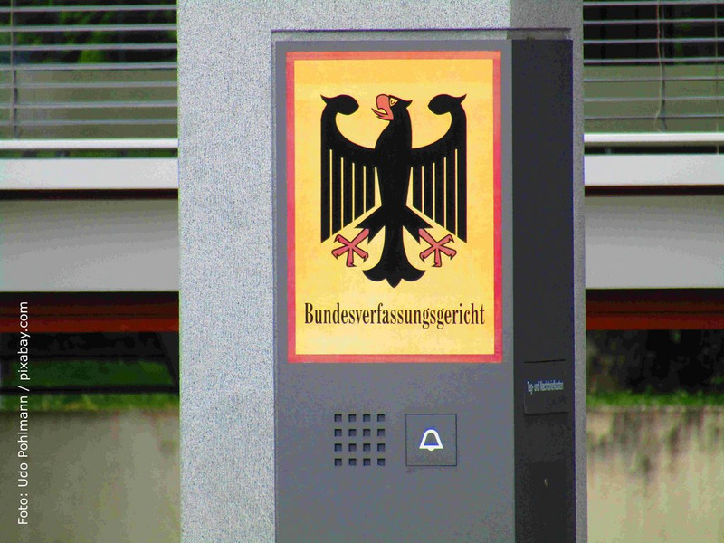 Das Klingelschild des Bundesverfassungsgerichts. 