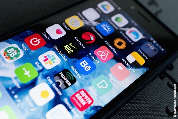 Apps auf einem Smartphone. 